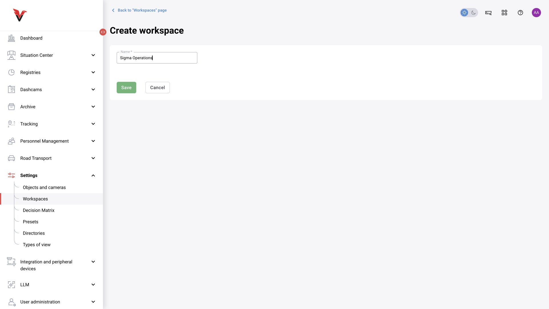 Shared module, BOX 3.2 illustration. Creating a workspace.