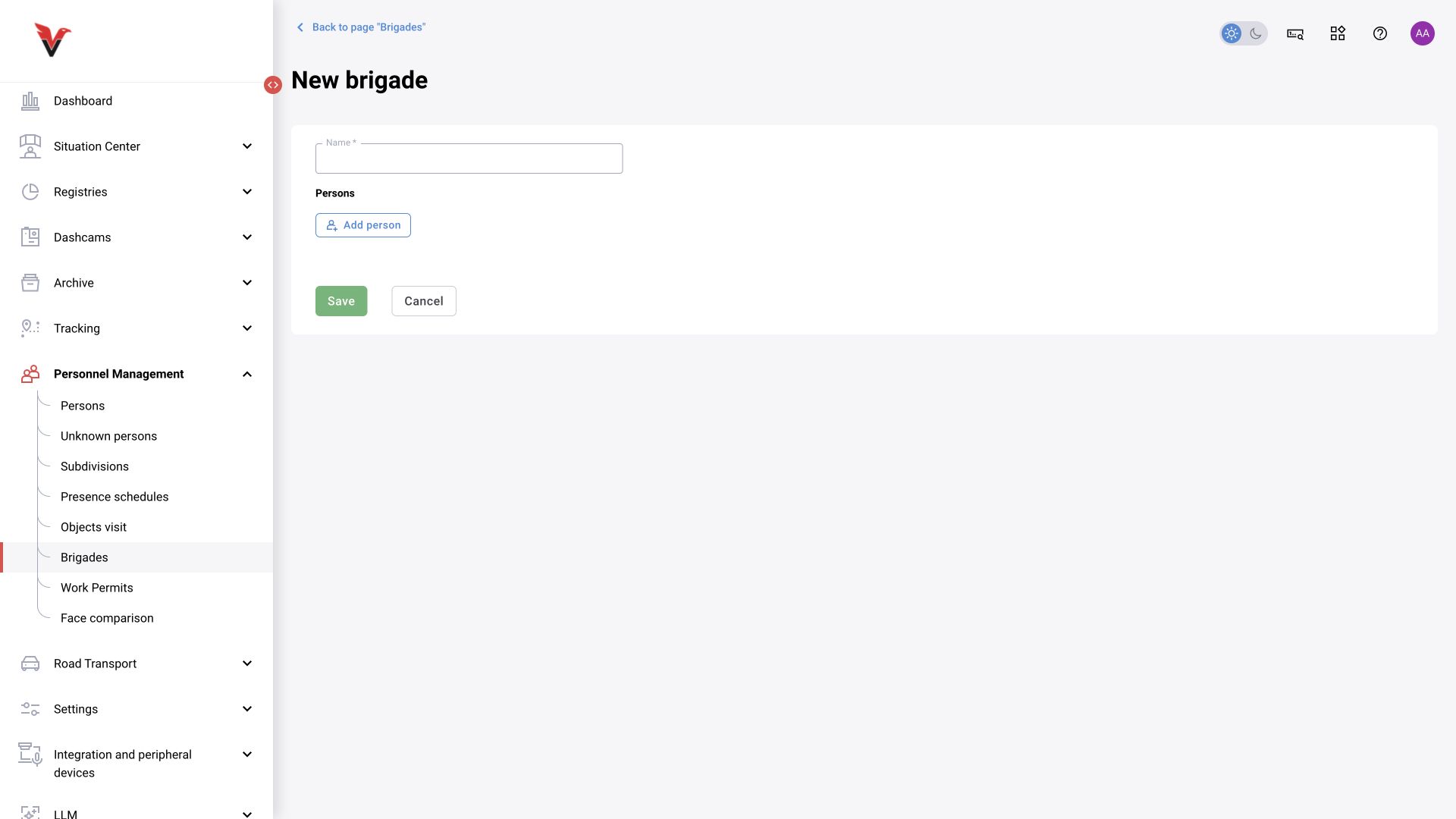 Shared module, BOX 3.2 illustration. Crew: name and adding members.