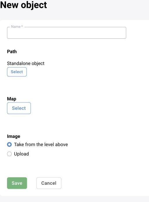 BOX 3.2: the new-site form, with name, parent path, map and image fields