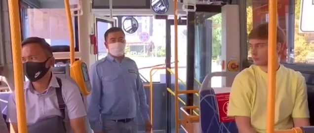 Mask compliance monitoring on public transport.