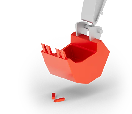Bucket Teeth in a Crusher